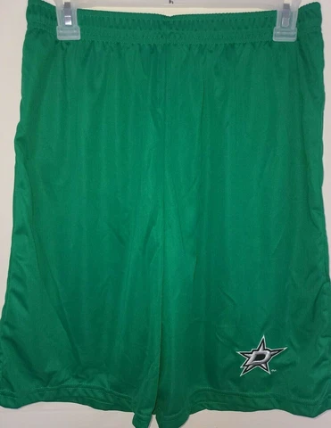 0724 Mens NHL Apparel DALLAS STARS Polyester Jersey SHORTS Embroidered GREEN New Cover