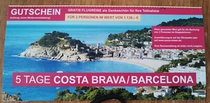 Flugticket nach Costa Brava/Barceloner Für 2 Personen - Bild 1 von 2