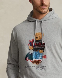 NEW Polo Ralph Lauren Mens 4XB Big Polo Bear Christmas Jersey T-Shirt Hoodie - Picture 1 of 4
