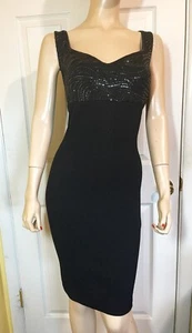 Excellent St John Evening Dress W Paillettes & Bling sz 12 - Picture 1 of 10