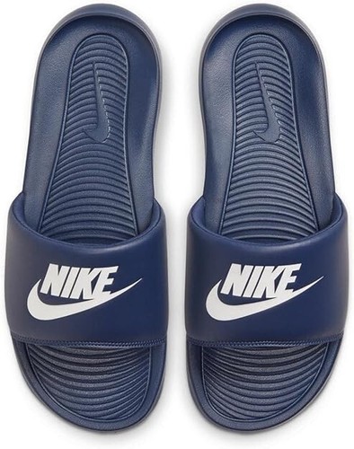 NUOVI sandali Nike Victori One Slide uomo 10 Midnight Navy bianco SPEDIZIONE GRATUITA