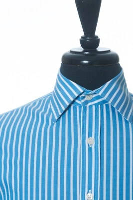 Paul Smith Blue Striped French Cuff Shirt 30343 Foto 1 de 3