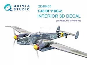 1/48 Quinta Studios 3D Interior Decal #48435 Bf110G-2 For Revell Kit - Picture 1 of 2