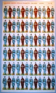 sd 12 SOLDATINI DI CARTA - Marca Stella - N°19 Esercito italiano - AVIERI - Foto 1 di 1