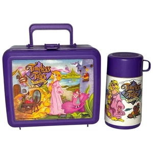 Juego de lonchera y termo Rapunzel Timeless Tales 1989 sello raro de colección - Imagen 1 de 12
