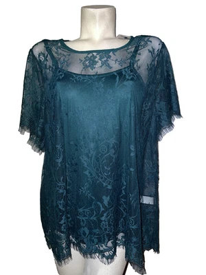 Nueva Blusa Torrida Talla L/12 (0) Abbey Encaje SS Jardín Botánico Floral Blusa Foto 1 de 4