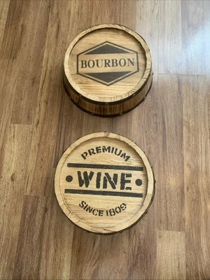 Bandeja de placa de pared de barril de vino diseño Ballard madera bar de vinos pub desde 1809 bourbon Foto 1 de 4