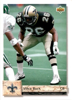 1992 Upper Deck Vince Buck #552 New Orleans Saints - Image 1 of 2