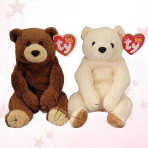 🐻 BIXBY & CHILI 🐻 2er Set TY Beanie Babys BÄREN - NEU MIT ETIKETT - Bild 1 von 5