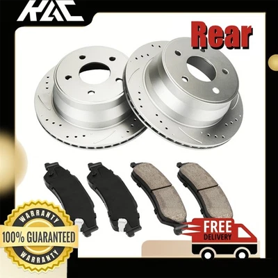 Rotores de freno traseros + pastillas de freno de cerámica para Oldsmobile Bravada 1997 1998-2001 Foto 1 de 4