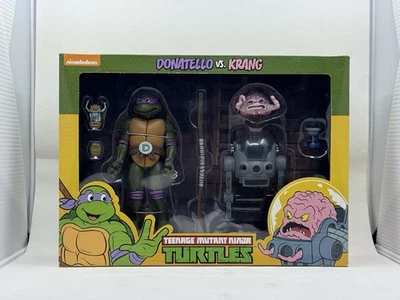 Teenage Mutant Ninja Turtles NECA Donatello vs Krang (dibujos animados) 2019 exclusivo Foto 1 de 3