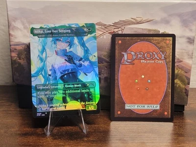 Azusa Lost But Seeking Foil Borderless Playtest Card For Mtg Hatsune Miku Anime - Image 1 of 3