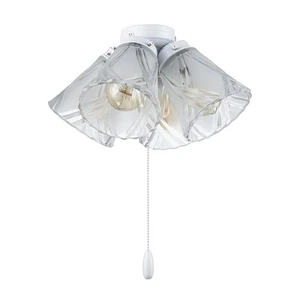 22018-3, Four-Light Ceiling Fan Light Kit with Pull Chain, Matte White Finish... - Picture 1 of 4