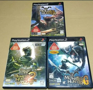 Monster Hunter 1 2 G PS2 software 3 items set PlayStation2 Used From Japan - Picture 1 of 4