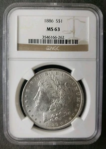1886 1 Dollar Morgan Silber Dollar NGC MS63 - Bild 1 von 2