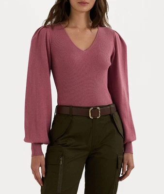 Suéter feminino Lauren Ralph Lauren manga blusa MSRP $125 - Imagem 1 de 4