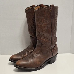 Red Wing 9801 Pecos Roper Leather Work Biker Mens Boots Pull On Sz 9.5E Vintage - Picture 1 of 22