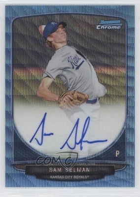 2013 Bowman Wrapper Redemption Blue Wave Refractor /50 Sam Selman #BCP-SS Auto - Image 1 of 2