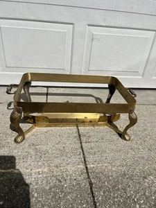 Vintage brass chafing dish Footed food warmer Frame - Picture 1 of 7