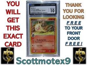 2006 Pokémon Mankey Delta Species EX Holon Phantom #70/110 50 HP CGC 10 Gem Mint - Picture 1 of 7