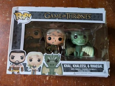 Funko POP! Game Of Thrones 3-Pack Khal, Khaleesi & Rhaegal Vaulted Box Damage - Image 1 of 4