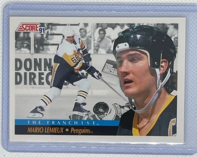 1991-92 Score American Mario Lemieux #335 HOF - Image 1 of 3