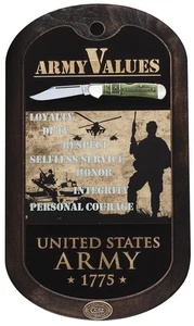 Case xx US Army Values Copperlock Knife Display Set Natural Bone 15008 - Picture 1 of 1