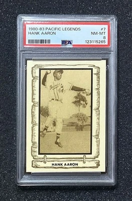 1980-83 Pacific Legends - #7 Hank Aaron - PSA 8 Foto 1 de 2