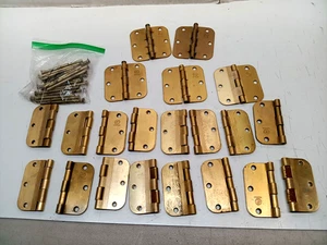 Penrod Interior Door Hinges 3.5" Shiny Brass Finish LOT OF 21 - Picture 1 of 4