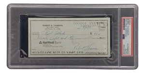 Bobby Thomson New York Giants Signed Bank Check PSA/DNA 85025538 - Picture 1 of 3