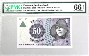 Nationalbank Denmark 50 Kroner 2002  PMG  66EPQ - Picture 1 of 2