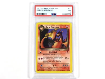 2000 Pokemon Team Rocket Dark Charizard #21 PSA 7 Non Holo Near Mint NM  - Image 1 of 4