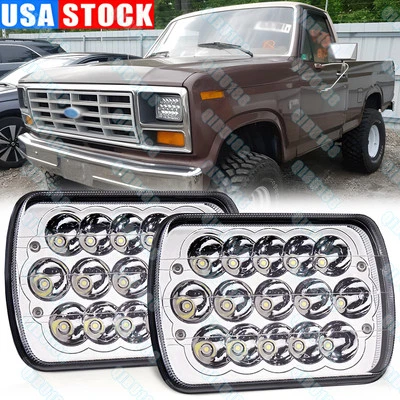 Pair 7x6'' 5x7'' LED Headlights Sealed Hi/Lo Beam Fit For Ford F-150 F-250 F-350 - Image 1 of 4