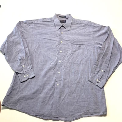 VTG Kenneth Gordon USA Nordstrom Blue European Cotton Button Down Shirt 43L/17 - Image 1 of 4