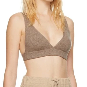 Lisa Yang Capucine Bralette 100% Kaschmir Strick BH Maulwurf Medium Taupe Neu mit Etikett - Bild 1 von 9