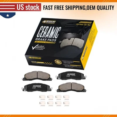 Front Ceramic Brake Pads w/Hardware for 2009 2010 2011 2012 - 2018 Ram2500 3500. - Image 1 of 4