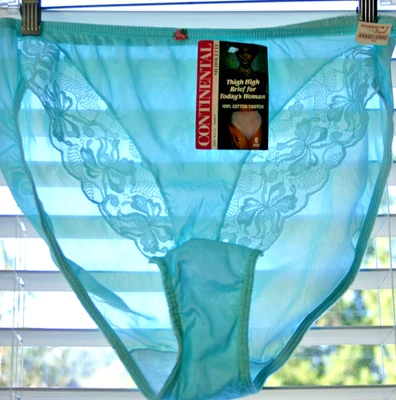 Nuevo de Lote Antiguo Continental Hasta el Muslo Nylon Bikini Bragas Algodón Refuerzo con Etiqueta 6 M Foto 1 de 4