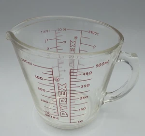 Vintage Pyrex Glas Messen 2 Tassen Tasse D Griff USA 516 - Bild 1 von 11
