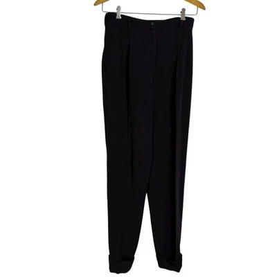 Pantalones Pantalones Mujer Jil Sander Mezcla Lana 28x30.5 Plisados Puños Carrera ALTERADOS Foto 1 de 4