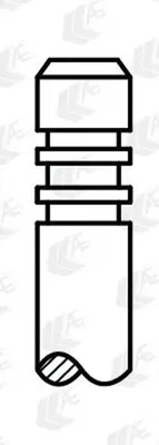 Válvula de escape Acero al cromo-silicio V80019 AE para TOYOTA LOTUS - Imagen 1 de 4