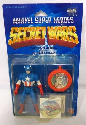 Figura de colección 1984 Mattel Secret Wars Capitán América 4,5" completa con tarjeta Foto 1 de 3