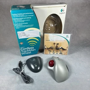 Mouse a ruota Logitech senza fili TrackMan - Trackerball wireless USB T-RA18 IMBALLATO - Foto 1 di 20