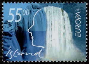 Island 937 - Europa "Frau und Wasserfall" (pc38966+) - Bild 1 von 1