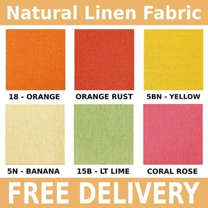 Assorted Linen Blend- 55" Wide - Sold by Yard/Many Colors - Free Shipping - Picture 1 of 7