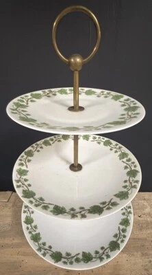 Porcelaine de Paris Serviteur à Dessert Macarons Ancien Vintage Plateau - Photo 1/4