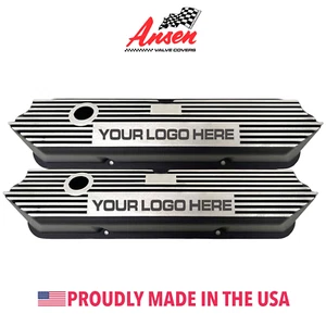 Cubiertas de válvula negras altas Ford FE - Placa larga - PERSONALIZADAS - Aluminio - Ansen EE. UU. - Imagen 1 de 5