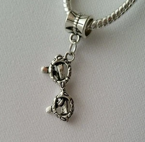 Reading Sunglasses Glasses Jewelry Dangle Bead Silver European Charm Bracelets - Picture 1 of 4