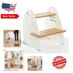 Elegant Bird-Shaped 2-Step Stool for Kids - Adjustable Height & 300lbs Limit - Picture 1 of 8