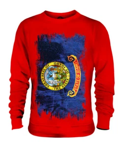 Idaho State Grunge Bandera Unisex Suéter Idahoan Camiseta Regalo - Imagen 1 de 16