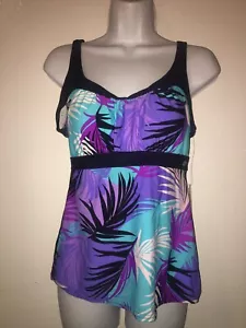 Zero Xposur Swim Tankini Top Soft Cup Size 1X Swimwear New - Picture 1 of 6